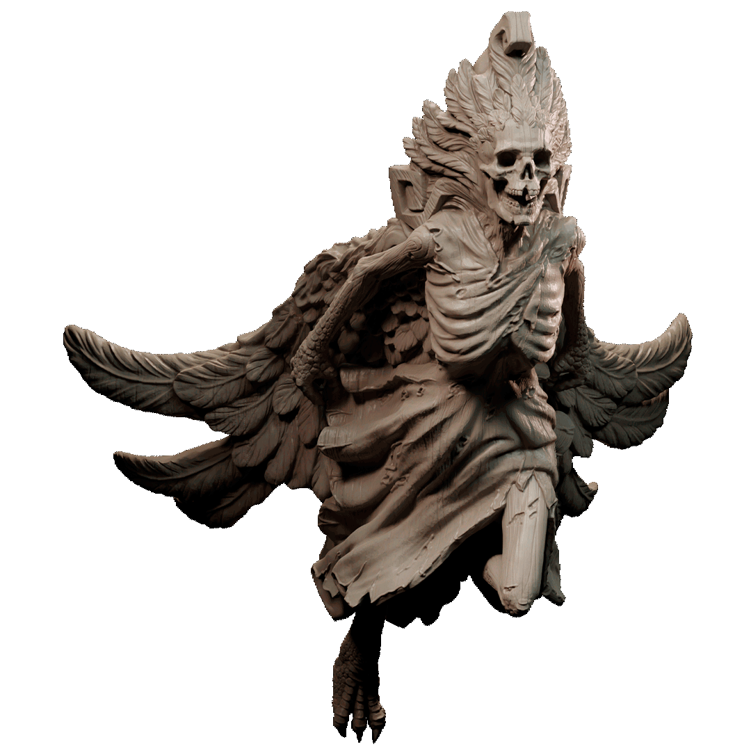 Skeleton Harpy Figure Head