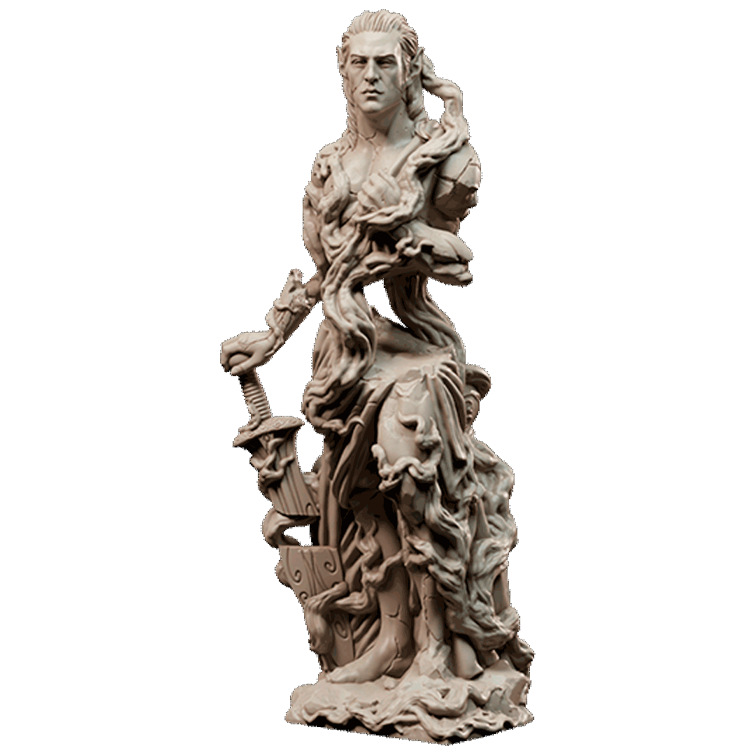 Entangled Elven Statue