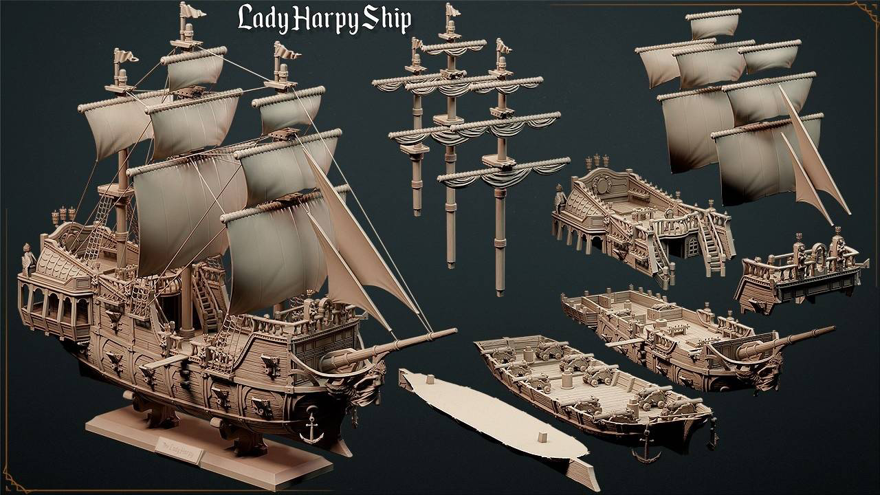 Lady Harpy Pirate Ship
