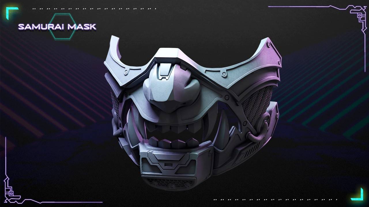Props - Samurai Neon Mask
