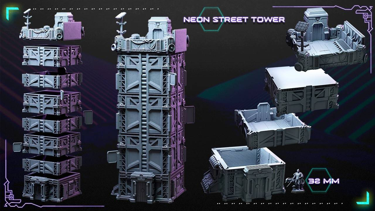 Neon Street Tower