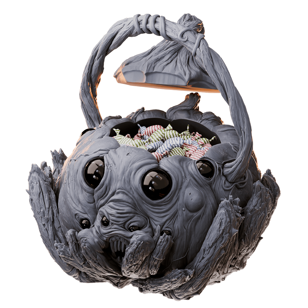 Pumpkin Blight Basket (Small Version Resin)