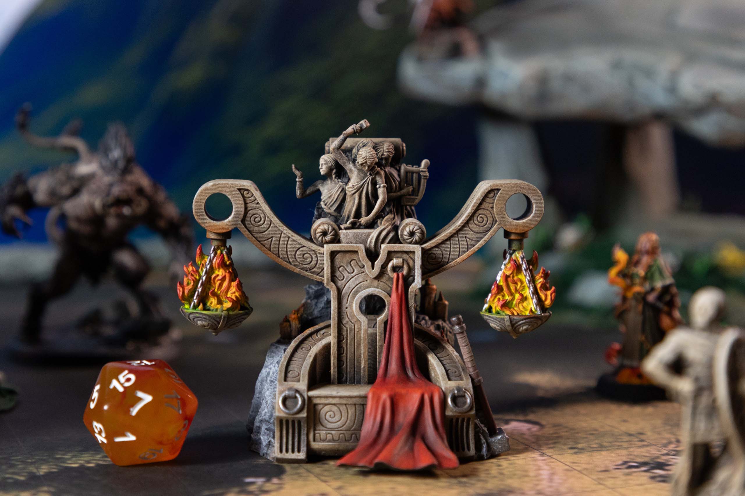 Throne of Brigid, an environment piece from Loot Studios' miniature bundle, Celtic Dawn.