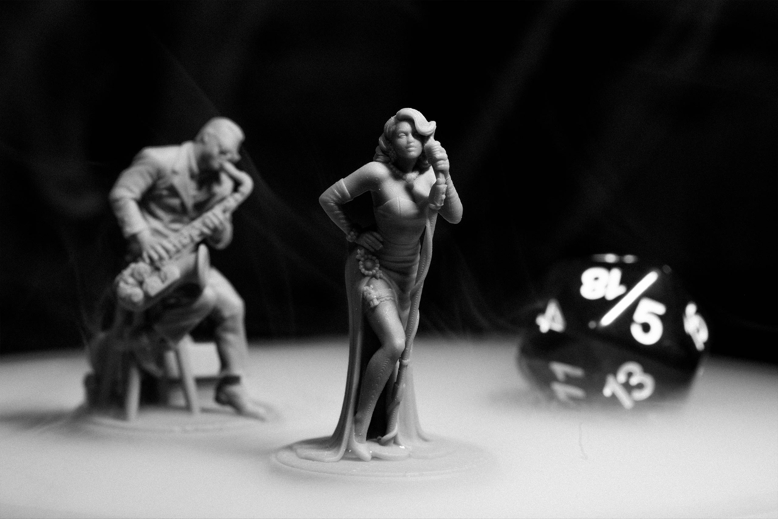 Jess O'Hare, The Siren Voice, miniature from Loot Studios' miniature bundle, Noir Nights